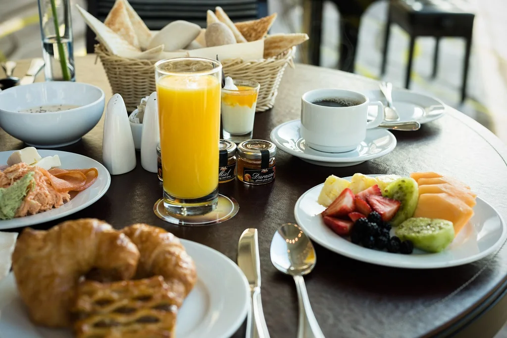 Desayuno de hotel en Monticello